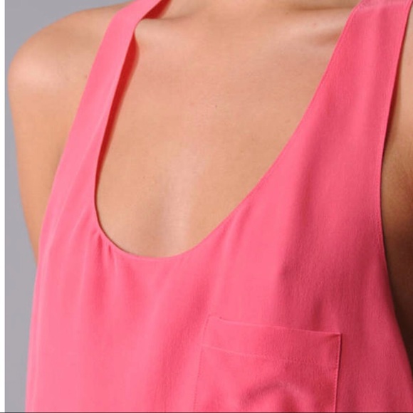 ALEXANDER WANG RACERBACK SILK POCKET TANK TOP - Picture 3 of 6